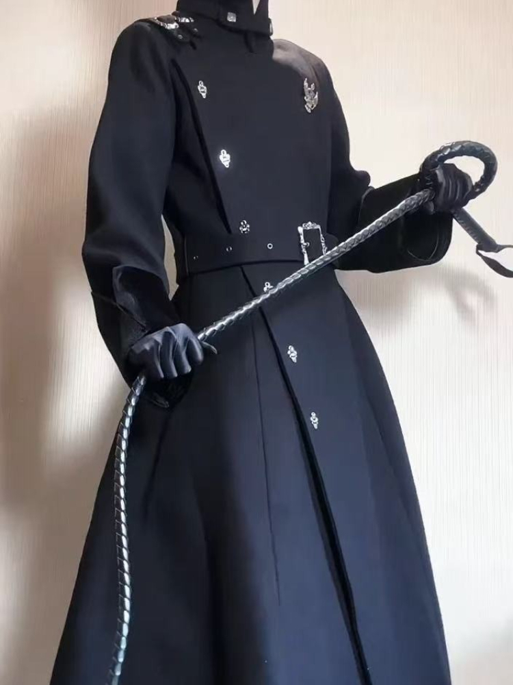 2025 Winter Gothic Belted Slim - Trench Coat Formal 评论和价格