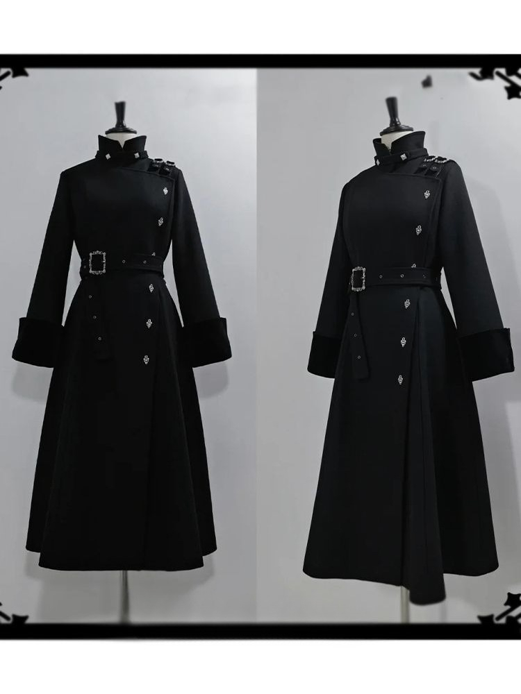 2025 Winter Gothic Belted Slim - Trench Coat Formal 评论和价格