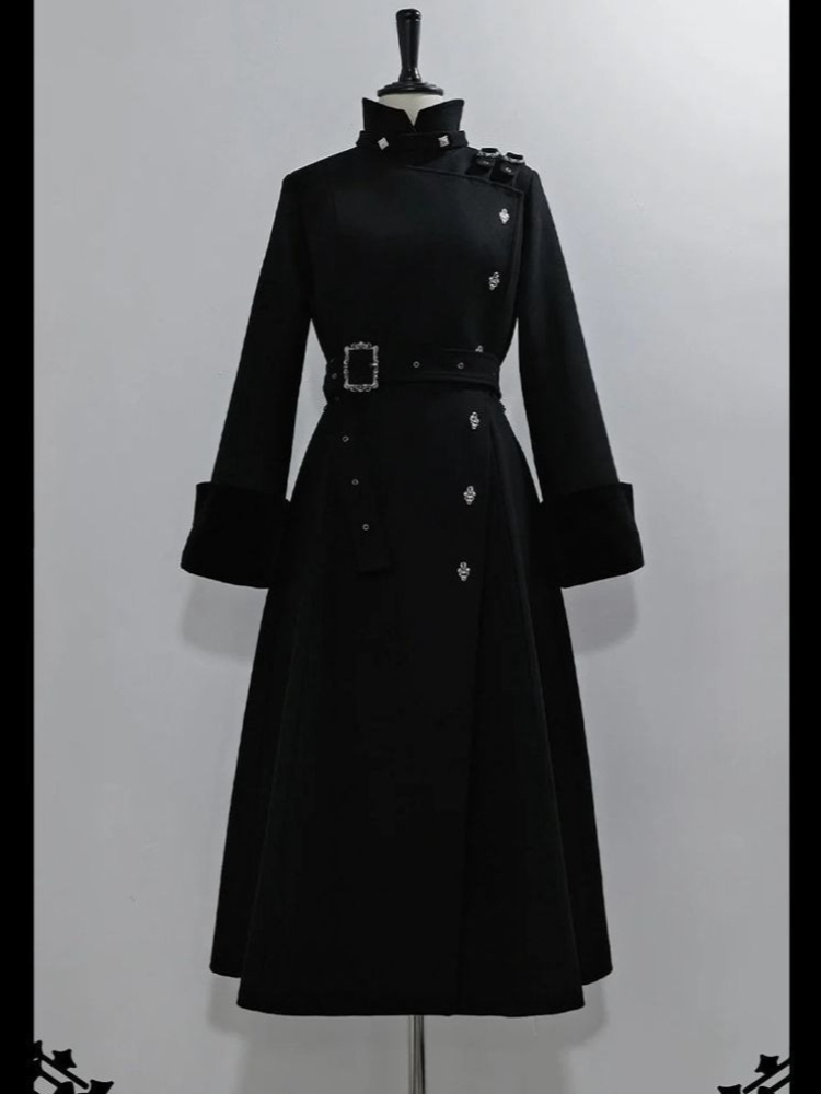 2025 Winter Gothic Belted Slim - Trench Coat Formal 评论和价格