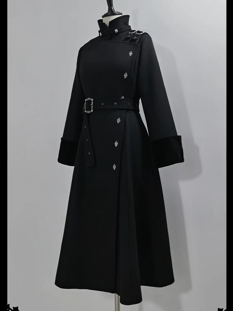 2025 Winter Gothic Belted Slim - Trench Coat Formal 评论和价格