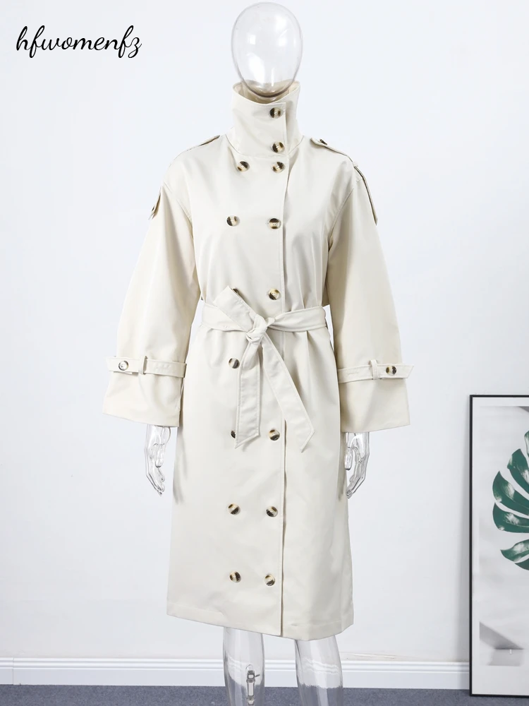 Fashion Women's Long Trench Co - Trench Coat Formal 评论和价格