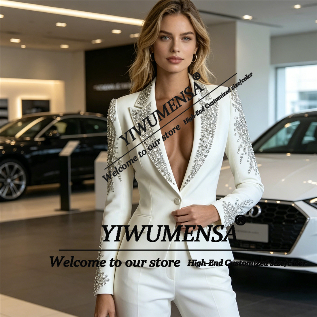 Luxury Women Suits 2 Pieces Se - Women Formal Wear Business 评论和价格