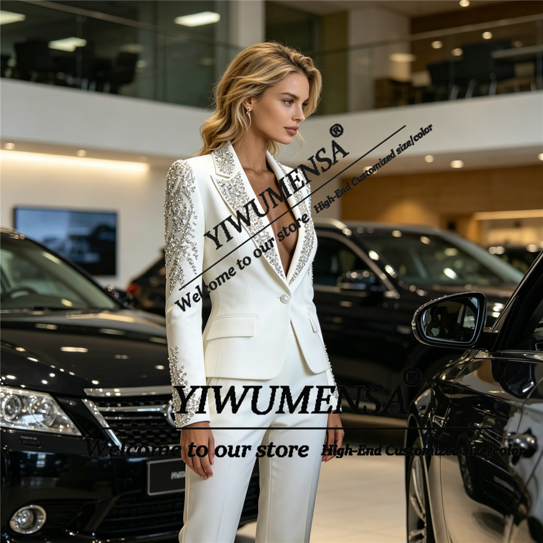 Luxury Women Suits 2 Pieces Se - Women Formal Wear Business 评论和价格