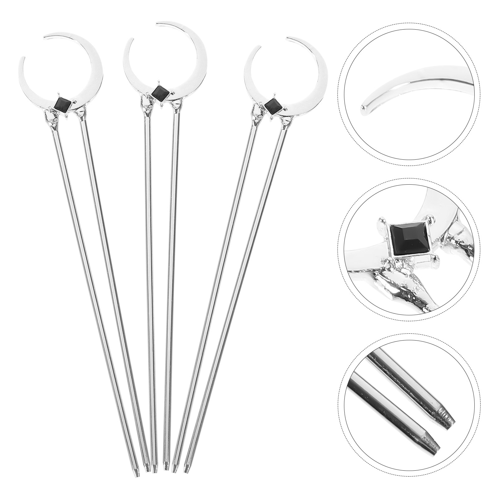 3Pcs Vintage Hair Bun Sticks M - Women Formal Wear Ideas 评论和价格