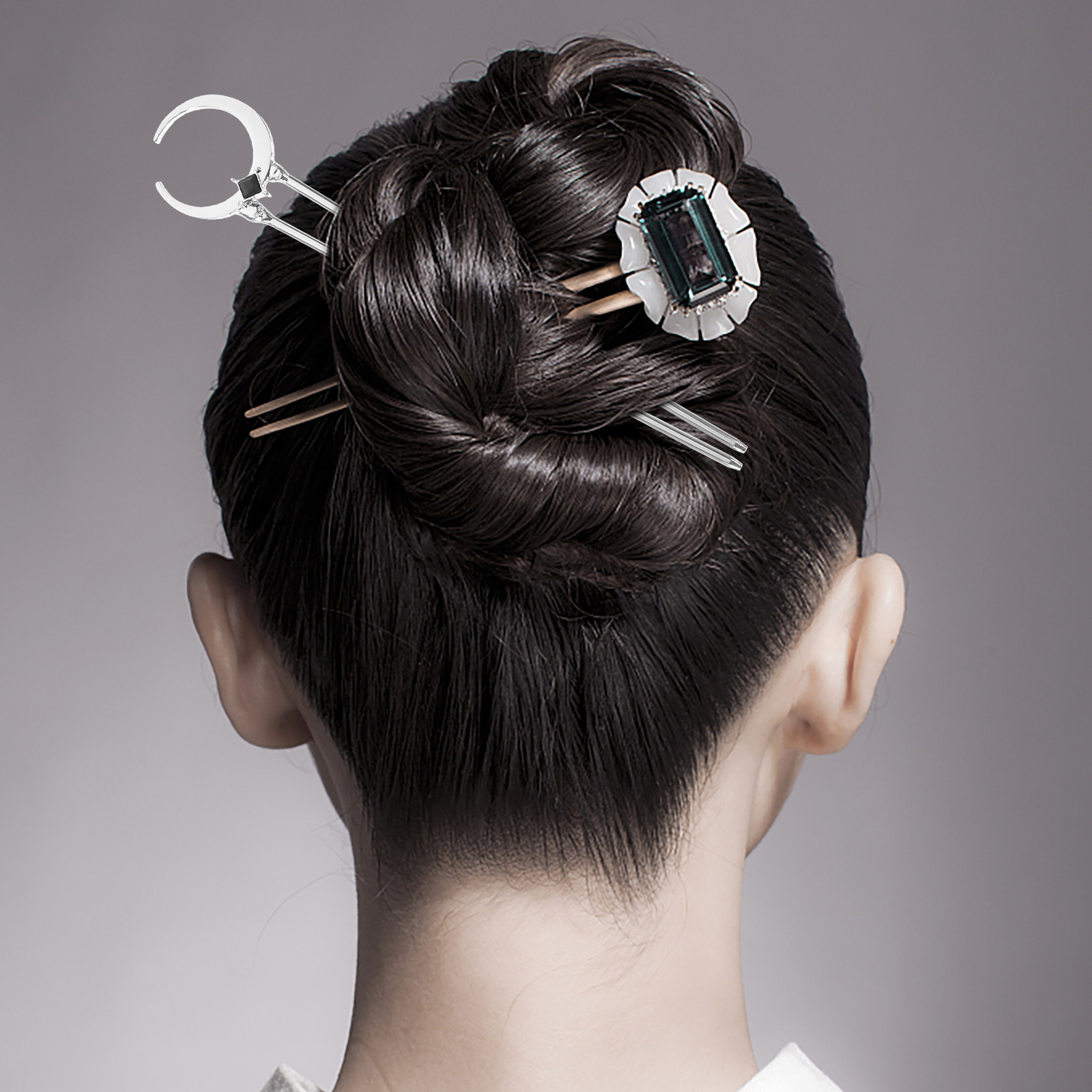 3Pcs Vintage Hair Bun Sticks M - Women Formal Wear Ideas 评论和价格