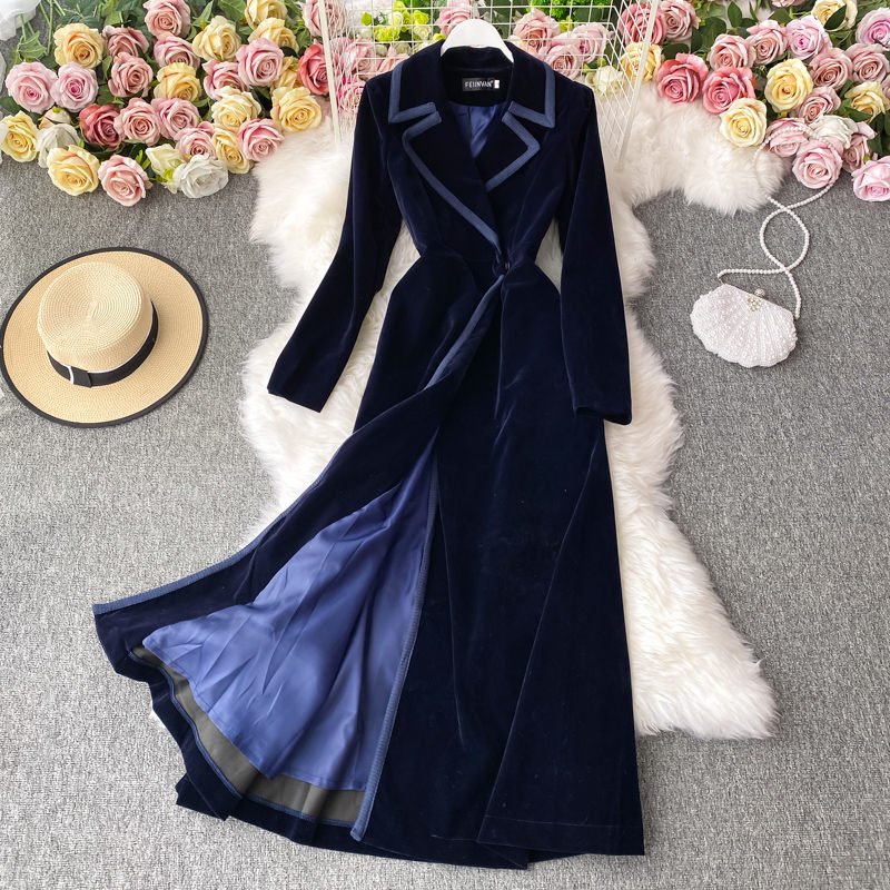 Women's Black Velvet Blazer Dr - Trench Coat Formal 评论和价格