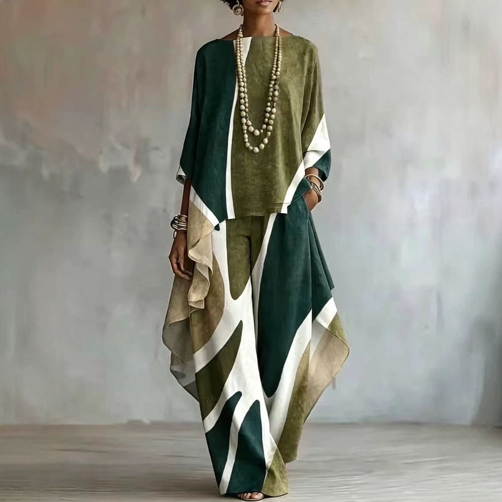 Women Elegant Contrast Color 2 - Women Formal Wear Tops 评论和价格