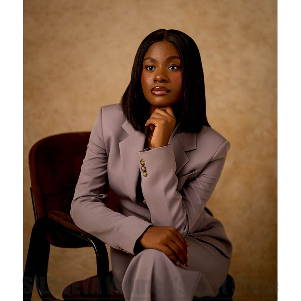 Chic Women Suit Notch Lapel Si - Women Formal Wear Business 评论和价格