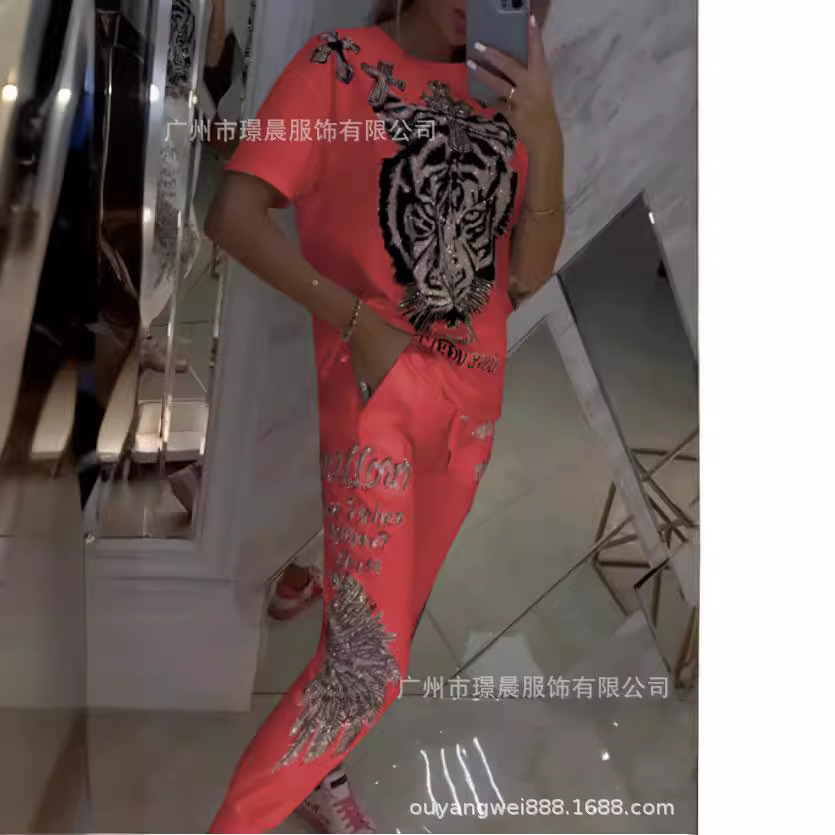 Spring Women Suit Print O-neck - Women Formal Wear Tops 评论和价格