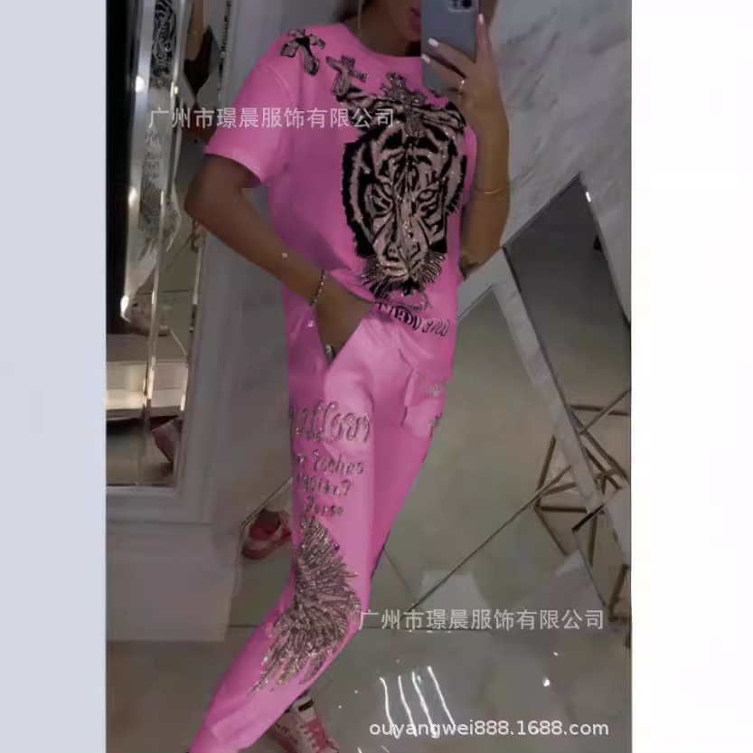 Spring Women Suit Print O-neck - Women Formal Wear Tops 评论和价格