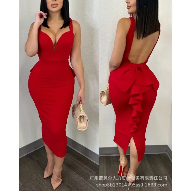 New Women's Backless Ruffles P - Women Formal Wear Zara 评论和价格