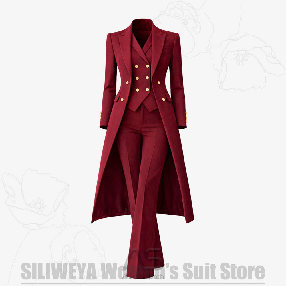 Women's Suit 3 Piece Double Br - Women Formal Wear Business 评论和价格
