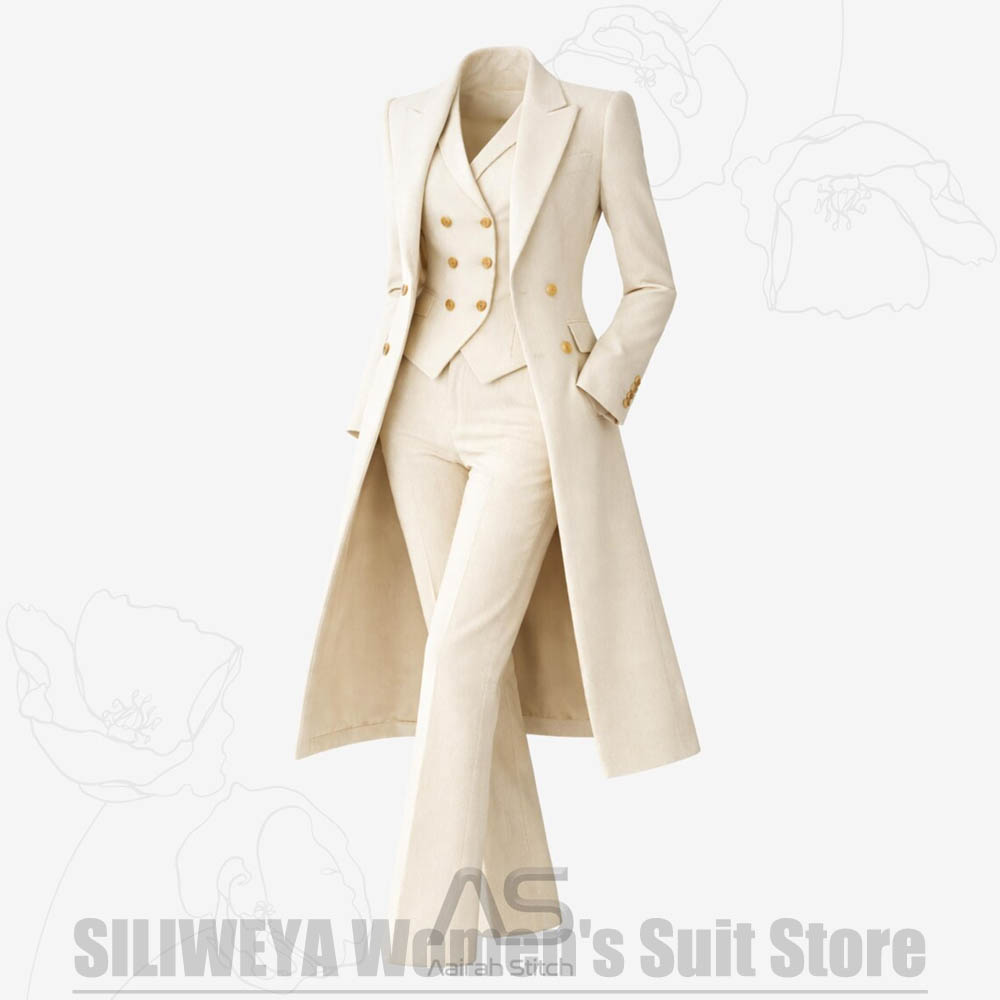 Women's Suit 3 Piece Double Br - Women Formal Wear Business 评论和价格