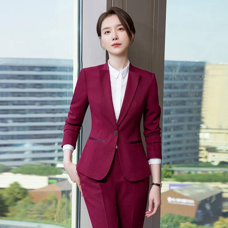Ladies Office Work Wear Suits  - Women'S Formal Wear Pantsuits 评论和价格