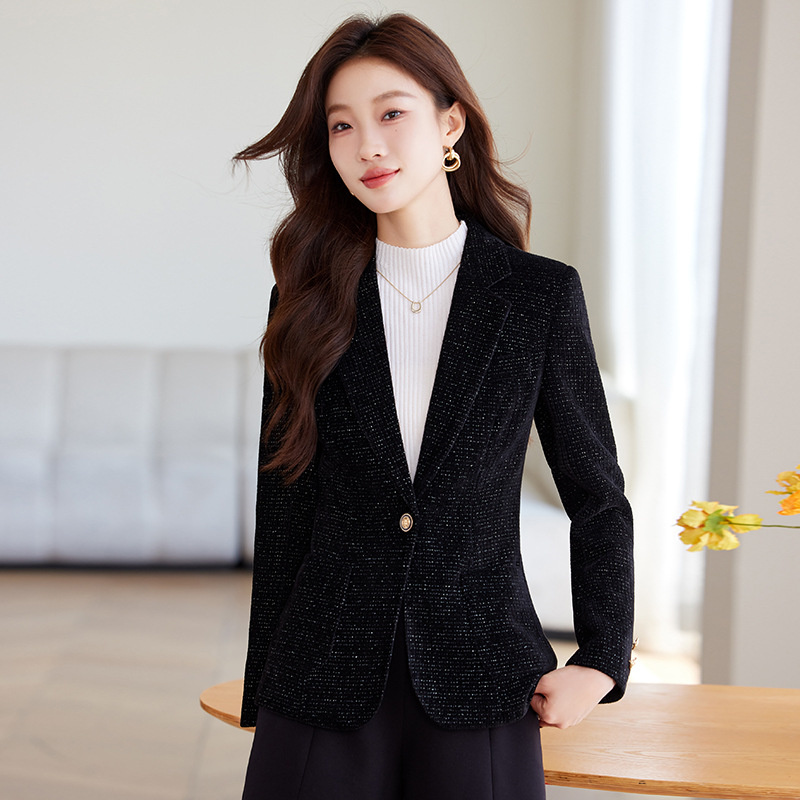 Ladies Blazer Coat Women Black - Women Formal Wear Business 评论和价格