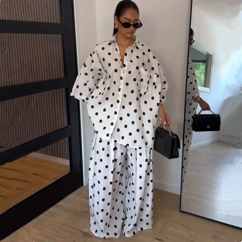 2026 Autumn Fashion Polka Dot  - Women Formal Wear Tops 评论和价格