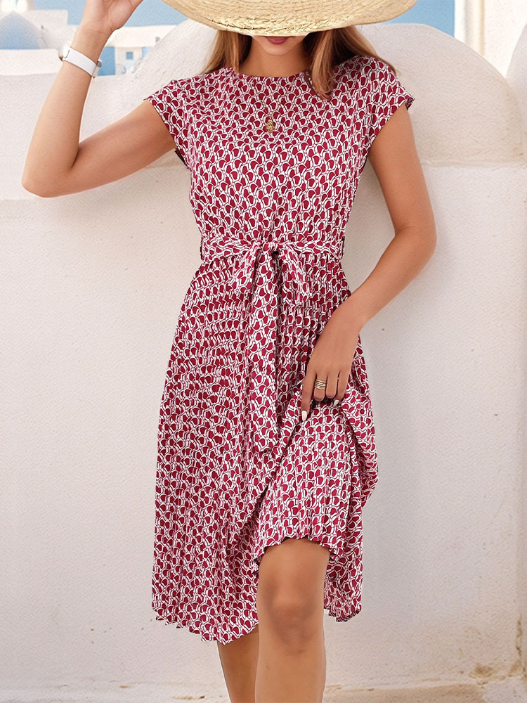 Msfilia Summer Print Pleated A - Women Formal Wear Zara 评论和价格