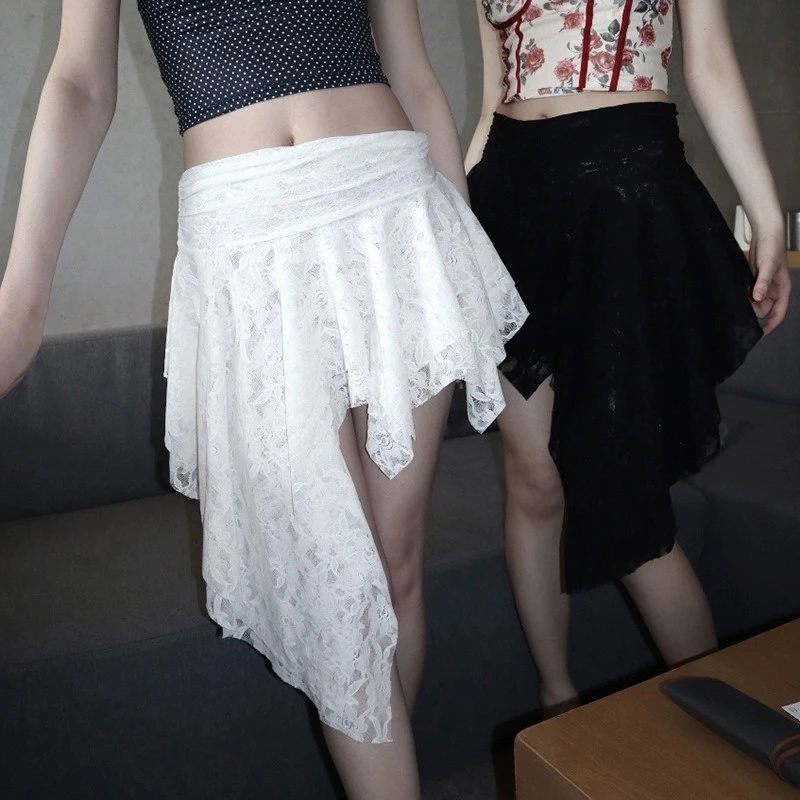 Rose Crochet Lace Asymmetric M - Women Formal Wear Look 评论和价格
