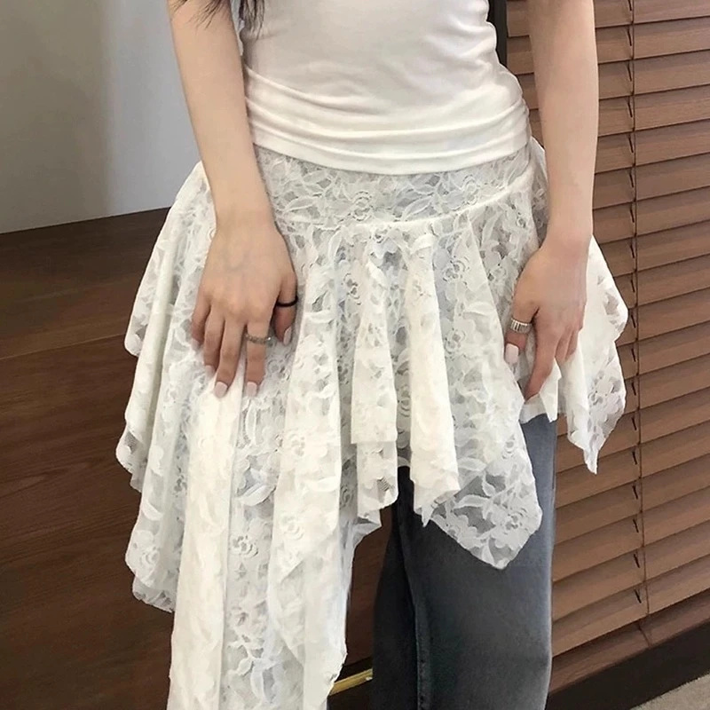 Rose Crochet Lace Asymmetric M - Women Formal Wear Look 评论和价格