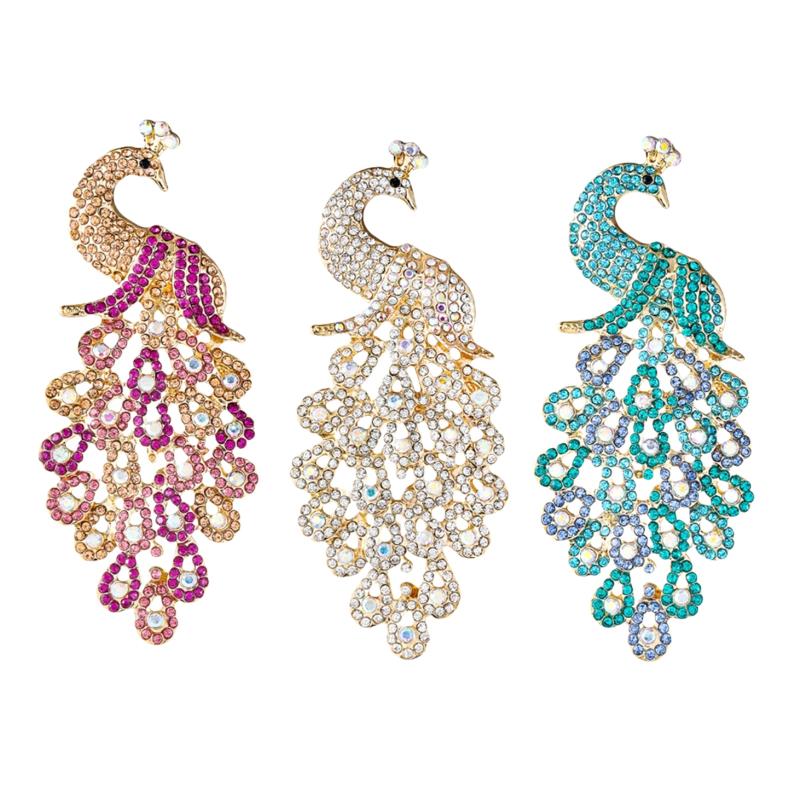 Unique Peacock Brooch Pin For  - Women Formal Wear Look 评论和价格