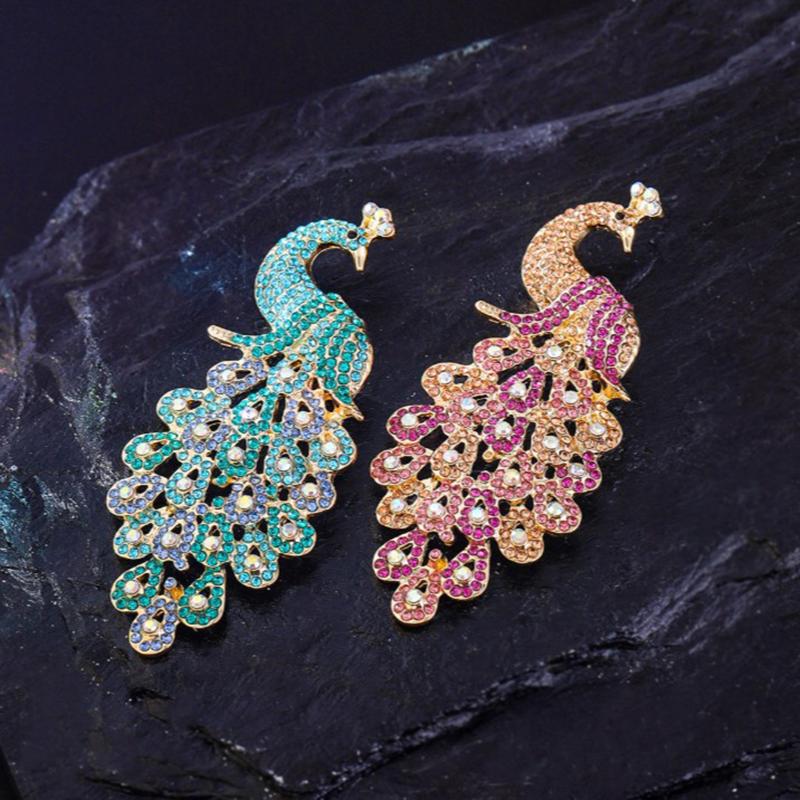 Unique Peacock Brooch Pin For  - Women Formal Wear Look 评论和价格