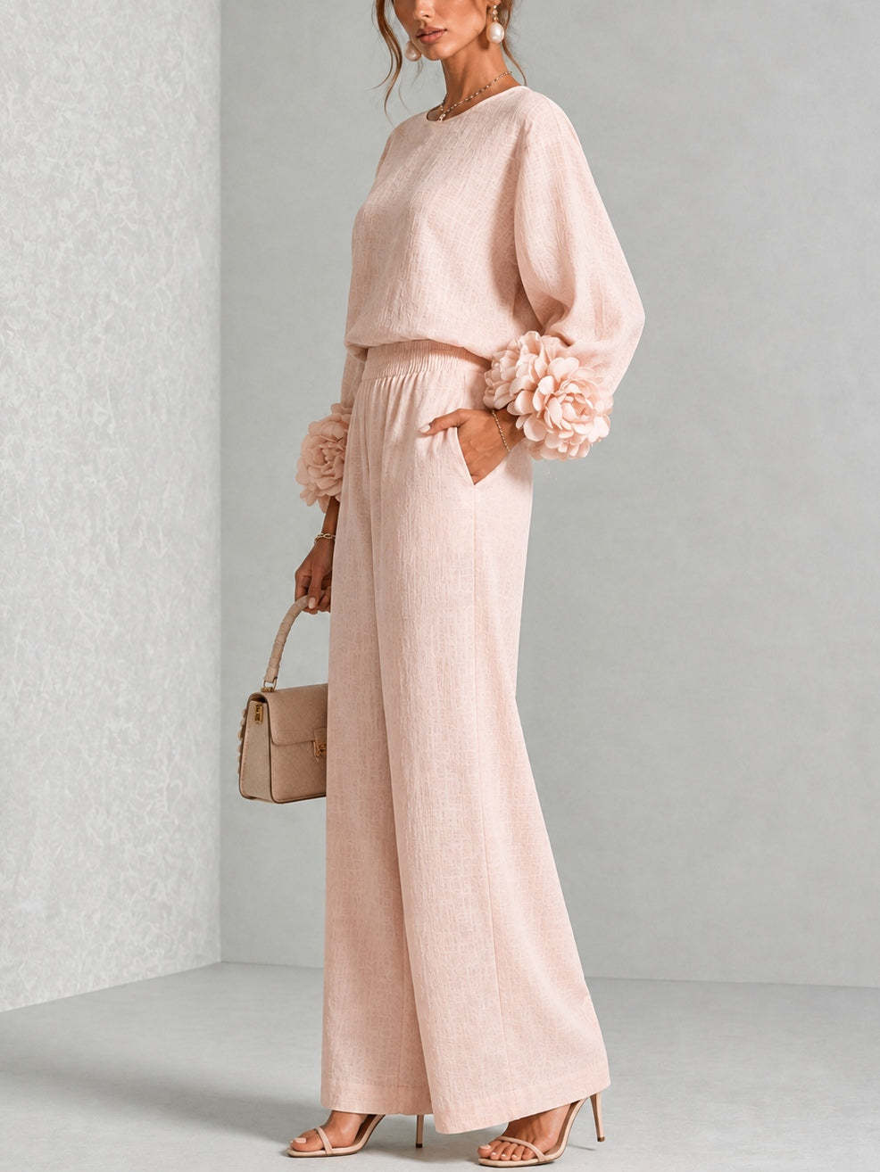 Women 2 Piece Linen Outfit O N - Women Formal Wear Tops 评论和价格