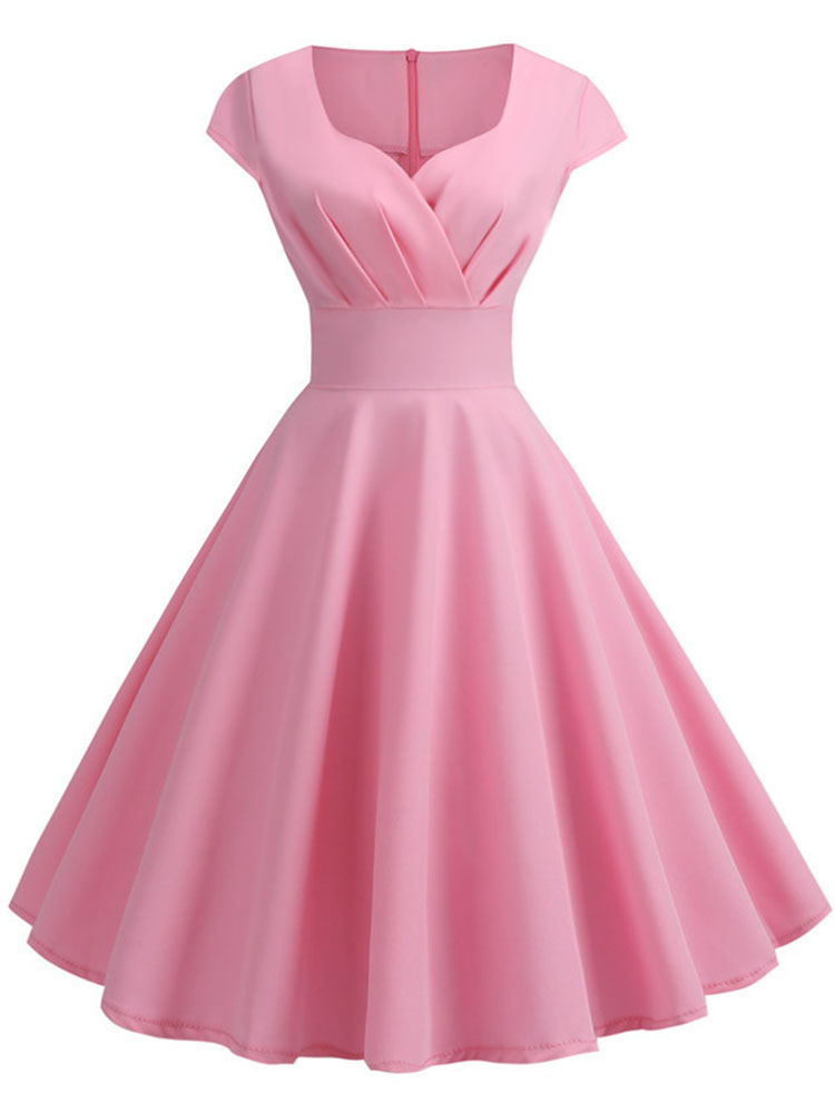 Pink Summer Dress Women V Neck - Women Formal Wear Zara 评论和价格