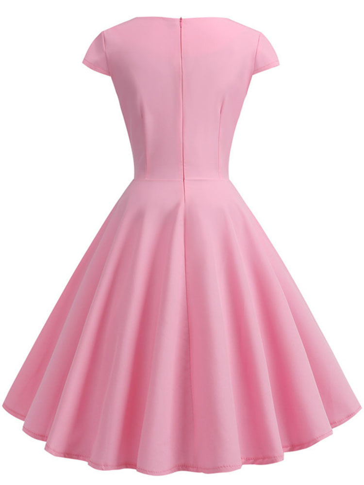 Pink Summer Dress Women V Neck - Women Formal Wear Zara 评论和价格