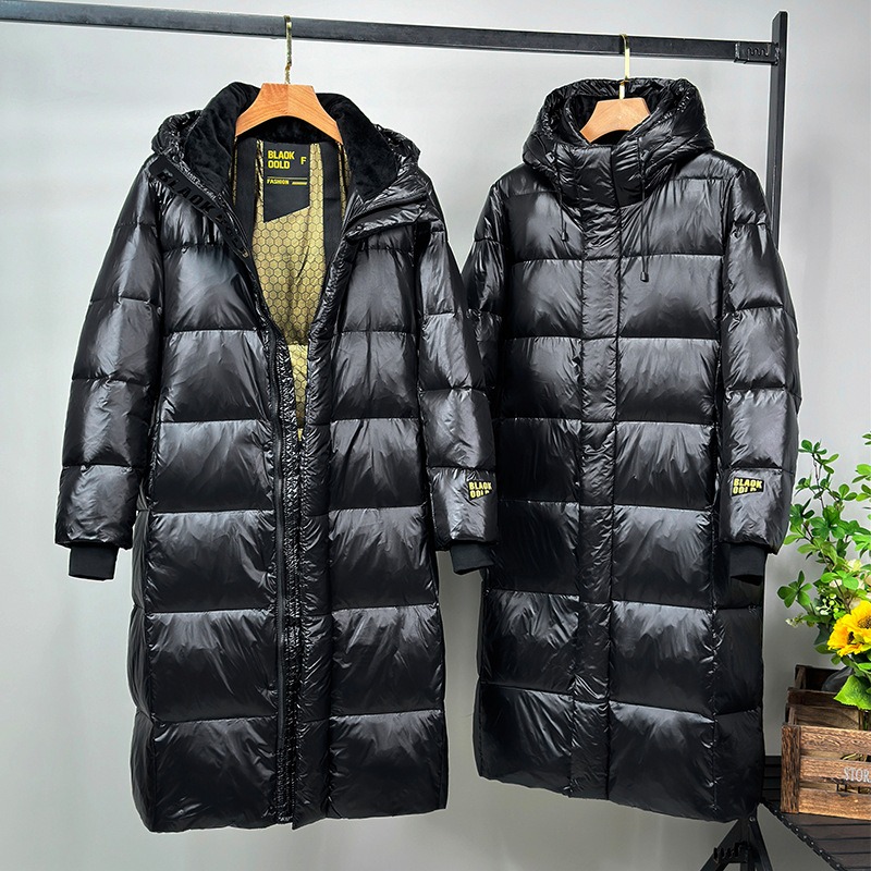 Winter Black Hooded Down Jacke - Trench Coat Formal 评论和价格