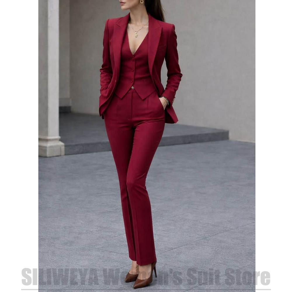 Women 3 Piece Suit Set Blazer  - Women Formal Wear Business 评论和价格