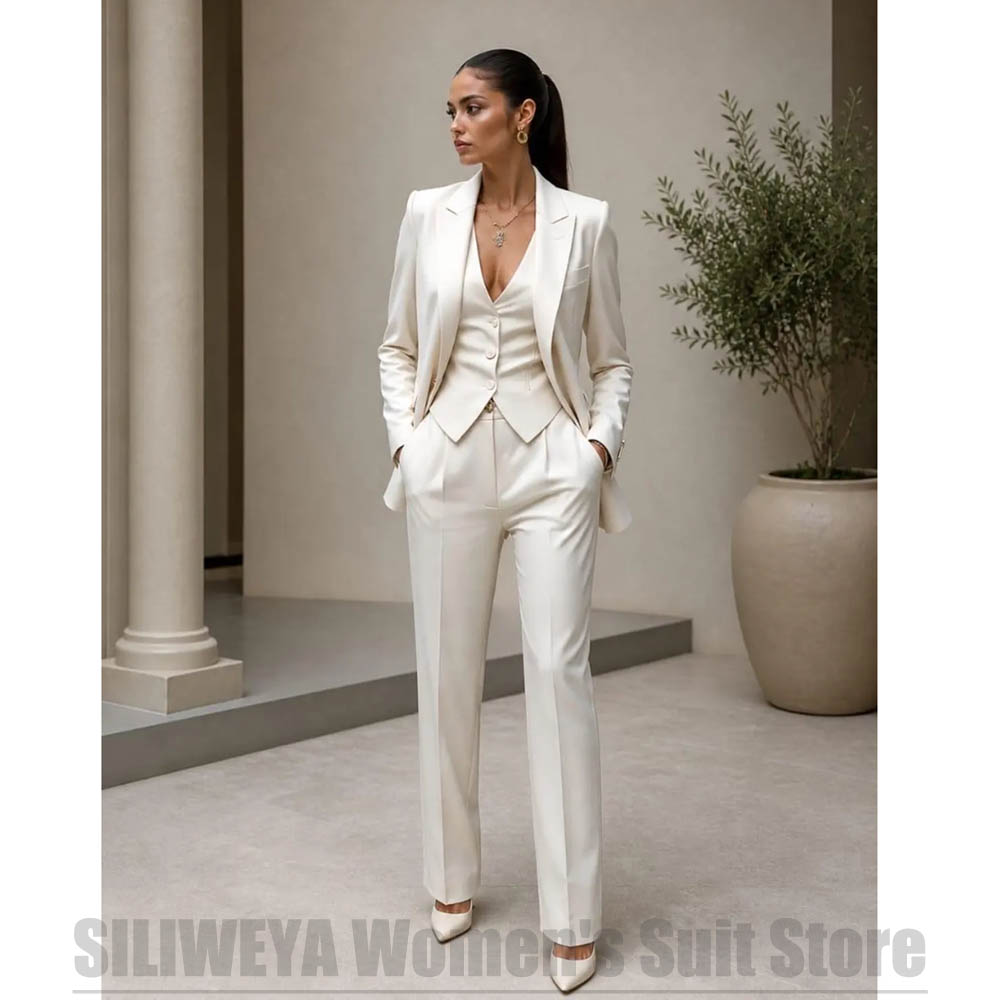 Women 3 Piece Suit Set Blazer  - Women Formal Wear Business 评论和价格