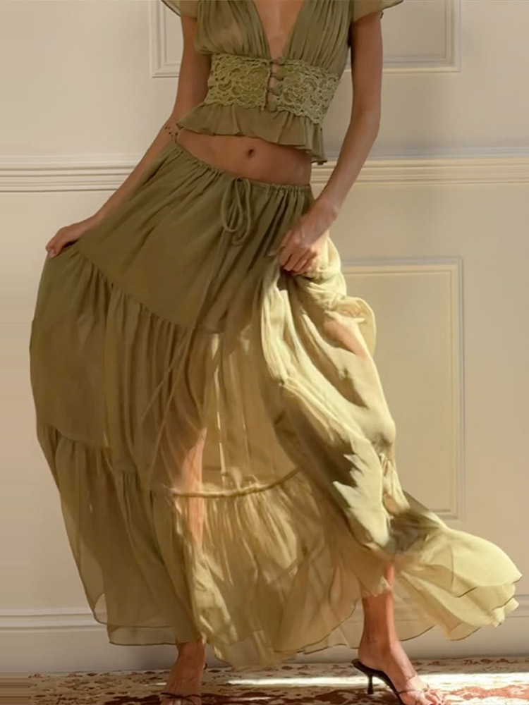 Elegant Lace Patchwork Women's - Women Formal Wear Tops 评论和价格