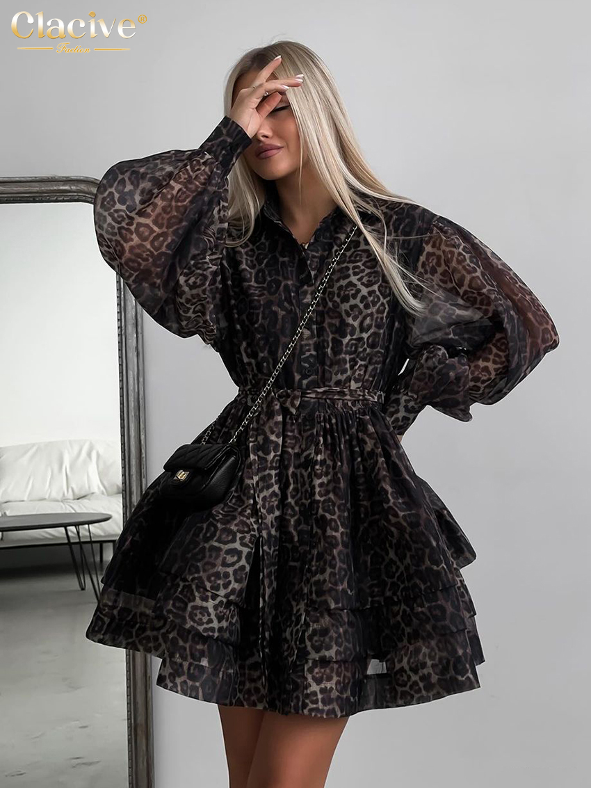 Clacive Fashion Leopard Print  - Women Formal Wear Zara 评论和价格
