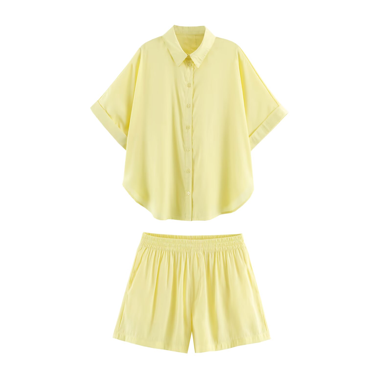 Women Casual Shirt Shorts Suit - Women Formal Wear Tops 评论和价格