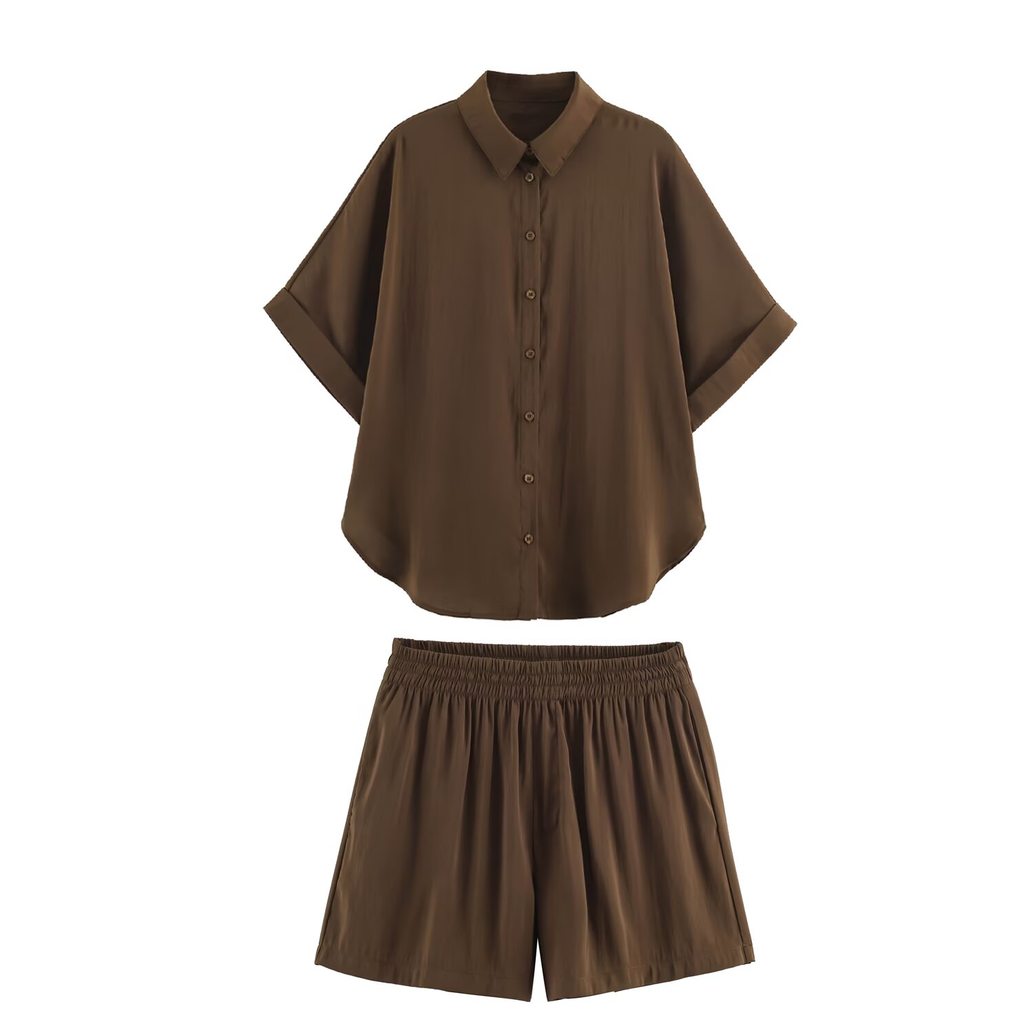 Women Casual Shirt Shorts Suit - Women Formal Wear Tops 评论和价格